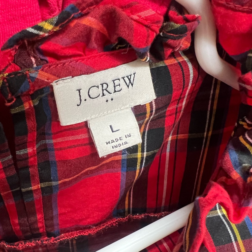 J. Crew Holiday Tartan Plaid Top - Picture 4 of 4